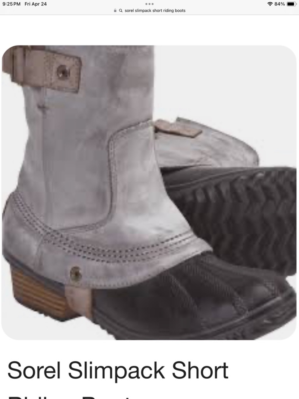 Sorel Slimpack Short Riding Boots in Gray and Black